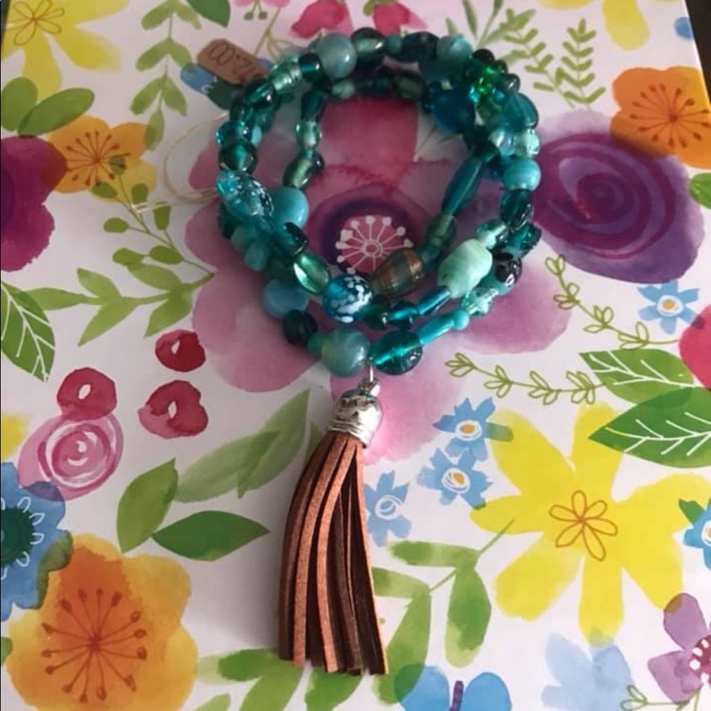 3 bracelets with a tassel. NEW/ HANDMADE